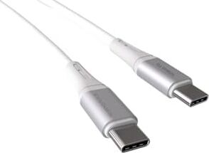 2ADET x 2metre Type C-C Kablo Seti, 60WATT Pd Hızlı Şarj, iPhone 15/16/17 ve Andoid Için, Beyaz/gümüş Metal, Remorax (2AD x 2metre Beyaz)