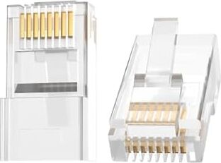 CAT6E 8P8C Ethernet Konnektörü Altın Kaplama 102 Adet
