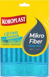 Mikrofiber Banyo Bezi 2'li Set, Çift Taraflı Ekstra Hızlı Kuruyan Mikrofiber Temizlik Bezi Seti 30X30 Cm, Kir Sökücü Tasarım, Yüksek Emiş Gücü, Tüy Çizik Bırakmayan Banyo Temizlik Bezi Seti