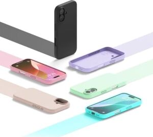 Apple iPhone 17 Pro Uyumlu Içi Kadife Lansman Silikon Kılıf Kapak Geniş Kamera Koruması Darbe Emici Şık ve Dayanıklı Telefon Aksesuarı (Pembe)