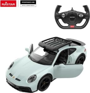 Rastar 1:14 Porsche 911 Dakar Uzaktan Kumandalı Araba 2.4ghz Kesintisiz Frekans Elle Açılır Kapanır Kapılı Çıkarılabilir Tavan Raflı 29 cm Orijinal  Off-Road Yarış Oyuncak Araba 3 Yaş ve Üzeri