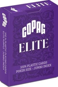 Copag %100 Plastik Oyun Kartları, Poker Boyu Endeks Tek Deste, Mor