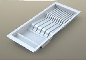 Tify Mutfak Çekmece Içi Beyaz Modüler Bıçaklık 20,5cm x 48CM (Boydan 4cm Kesilebilir)