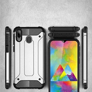 Galaxy M20 ile Uyumlu Çift Katman Koruyucu Crash Military Tank Kılıf - Kırmızı