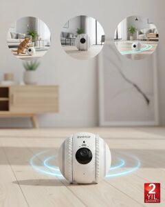 Akıllı Mobil Kontrollü Takip Kamerası Wifi Destekli Bulut Kayıtlı