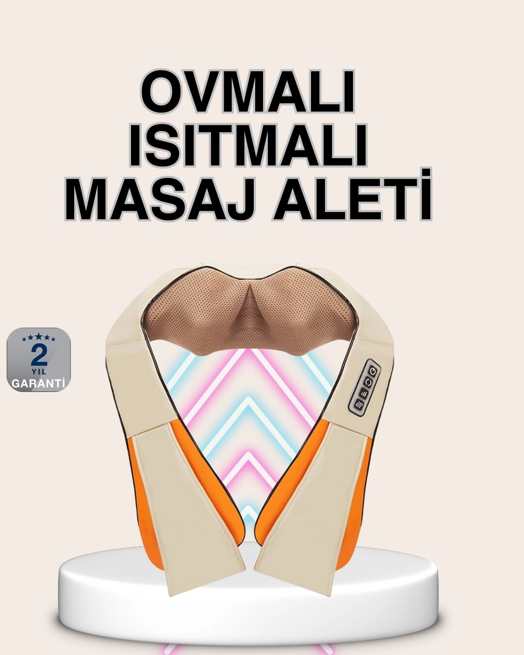 Bel Omuz Boyun Masaj Aleti Ovmalı Isıtmalı Kas Yorgunluğu Giderici
