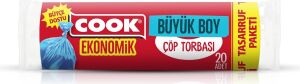 Eko Çöp Torbası, Büyük Boy, 65 x 77 Cm, 20 Yaprak, Mavi