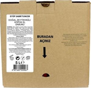 Doğal Zeytinyağlı Köpük Sabun 5 Lt Bag In Box Endüstriyel