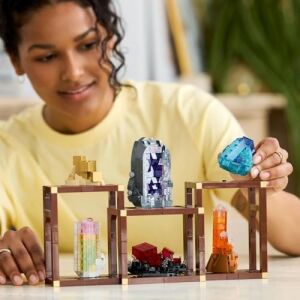Ideas Mineral Koleksiyonu 21362 – Taş Koleksiyoncusu Yetişkinler Için Pirit, Ametist, Florit, Turmalin, Todokrozit ve Kuvars Içeren Kişiselleştirilebilir Dekoratif Model Yapım Seti (880 Parça)