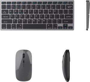 Bluetooth ve 2.4g Destekli Kablosuz Klavye Mouse Seti Şarj Edilebilir