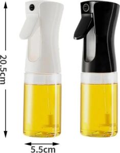 Sprey Yağdanlık Cam Şişe Yağ Püskürtücü Airfryer Kızartma Izgara Salata Için Yağlık 220 ml Asorti