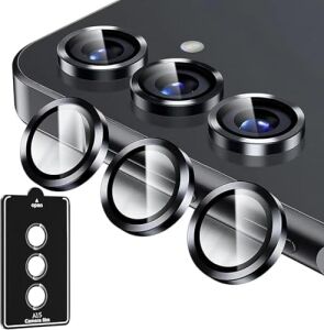 Psr Aksesuar  Galaxy Serisi Kamera Lens Koruyucu - 9h Sertlik | Otomatik Hizalama Aparatlı | Alüminyum Çerçeveli | Çizilmeye ve Düşmeye Karşı Tam Koruma (Siyah, S25 Ultra)
