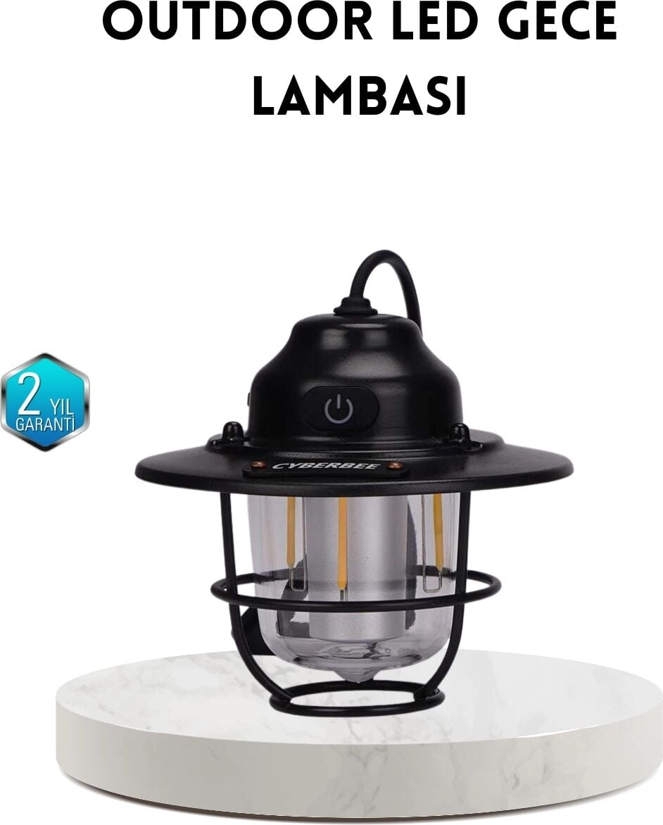 Outdoor Retro Kamp Işığı Uzun Ömürlü Pil Taşınabilir Suya Dayanıklı