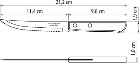 Churrasco 21198/715 Biftek-Steak Bıçağı (6lı Blister)