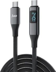 240W USB 3.1 Gen2 10GBPS E-Mark Çipli LED Display 4K 60Hz Görüntü ve Type-C Hızlı Şarj Kablosu 2 Metre