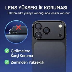 iPhone 17 Pro/pro Max Için, Kamera Lens Koruyucu, Mavi, Beyaz,turuncu, Temperli Cam, Çizilmeye Dayanıklı, 360° Koruma (17 Pro/beyaz)