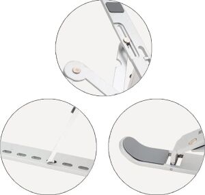Ayarlanabilir Metal Laptop ve Tablet Standı (10-15.6 Inç), Kaymaz Tabanlı Ergonomik Masaüstü Bilgisayar Yükseltici