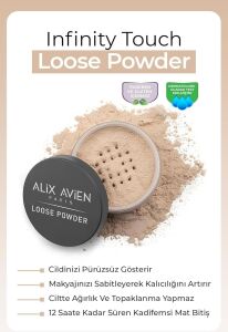Ipeksi Toz Pudra - Sabitleyici Etki Mat Bitiş - Loose Powder 03 Soft Apricot