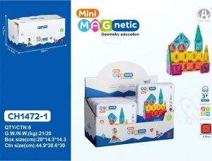 3.75CM Mini Magnetic Blok Metal Kutu 24 Parça