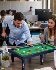 Oyuncak Bilardo Masası Seti Çocuklar Için Eğlence ve Beceri Oyunu