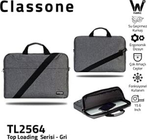 Classone 15.6 Inç TL2564 15.6 Inç Uyumlu Notebook Çantası, Gri