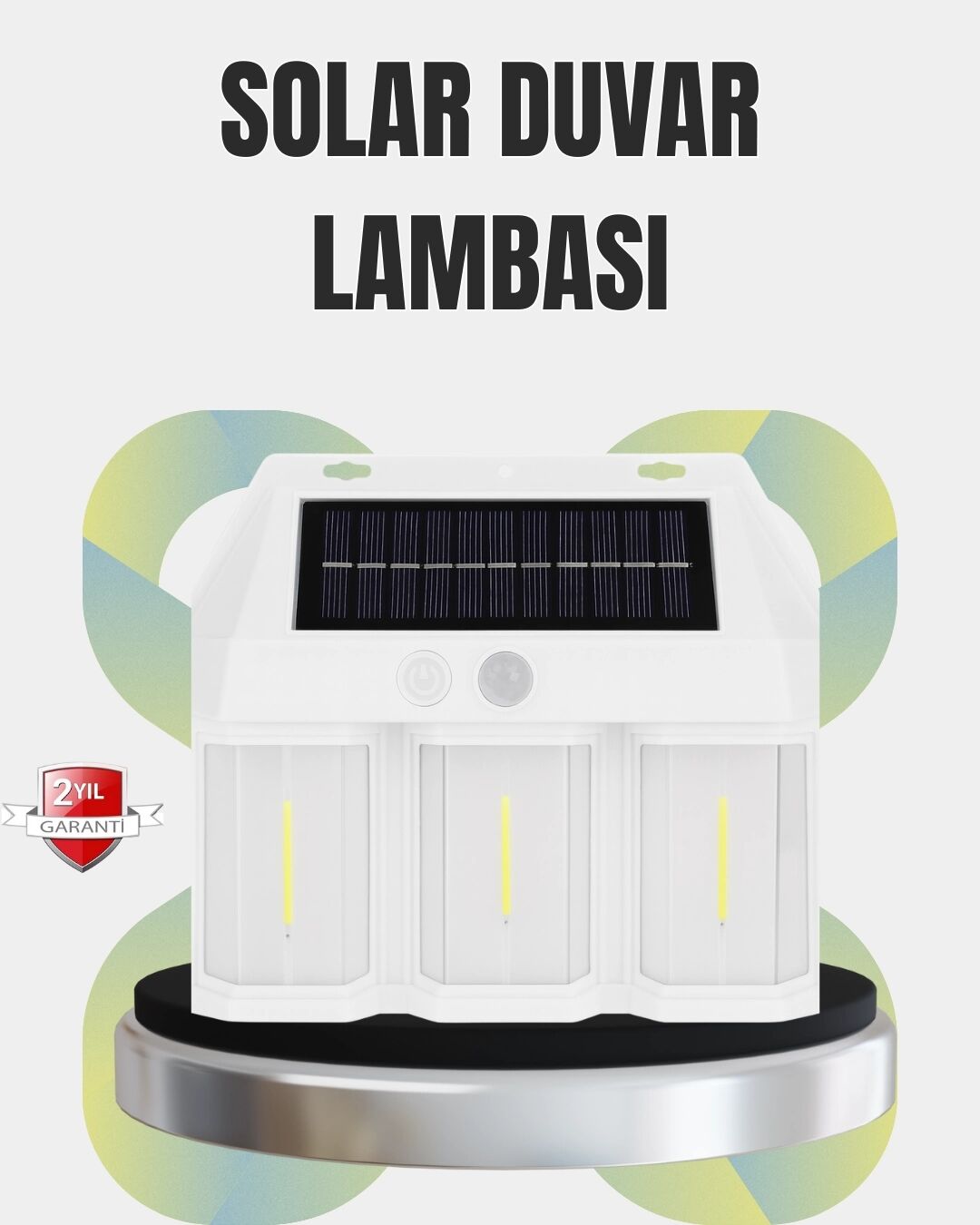 Pır Sensörlü Solar Lamba – Otomatik Şarj ve Gece Aydınlatma