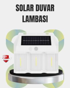 Pır Sensörlü Solar Lamba – Otomatik Şarj ve Gece Aydınlatma