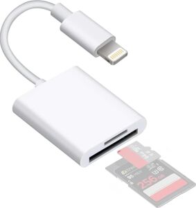 Lightning Girişli iPhone 11 12 13 14 Uyumlu Kart Okuyucu Sd Kart Adaptörü Tf Kart Okuyucu Disk Adaptörü Mobil Kart Okuyucu Hızlı Aksesuarları Bağlayın - (S101 - Lightning)