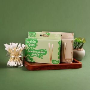The Eco Gang - Cotton Swabs - 100PCS - White - Bambu Kulak Çubuğu 100LÜ Beyaz