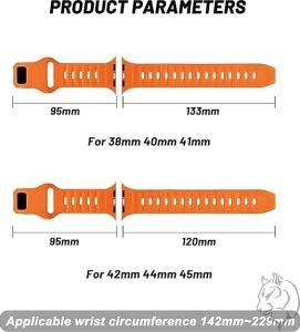 Apple Watch  Yumuşak Silikon Su Geçirmez Watch Band, Apple Watch Ultra Kordonları ile Uyumlu 49/45/44/42 Mm, Iwatch Serisi 8 7 6 5 4 3 2 1 Se Ultra Için Erkek Kadın Spor Kordonu