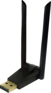 Trio W-136, 2.4ghz Wifi Adaptör 600 Mbps Çift Antenli (Realtek High Speed Chips) Driversız Tak Çalıştır (W-136)