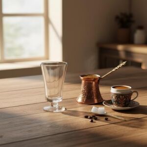 6'lı Cam Kahve Yanı Su Bardağı Seti - 125 ml Ayaklı, Şeffaf ve  Kesim Desenli Nostaljik Kadeh Takımı