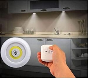 Uzaktan Kumandalı 3 Lü Spot LED Lamba Kablosuz Pilli Işıldak