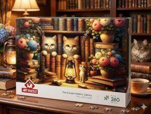 Bilge Kediler Kitaplığı 260 Parça Puzzle