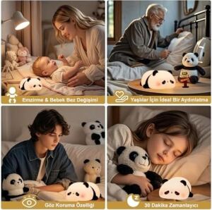 Dokunmatik Silikon Panda Gece LAMBASI/GT-CL17