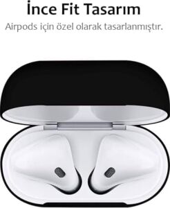 Apple Airpods 1.nesil 2.nesil Ile Uyumlu Silikon Kılıf (Kırmızı)