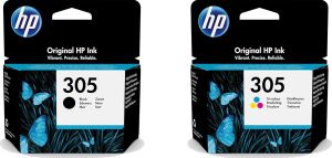 Hp-Hp Orijinal 305 Black & Üç Renkli Mürekkep Kartuşu, Çoklu, 3YM61AE, 3YM60AE