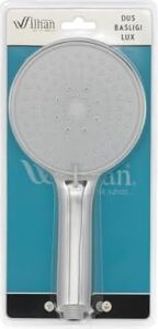 Lux Turbo Duş Başlığı, 5 Farklı Akış, Yüksek Basınçlı, Su Tasarruflu, Ultra Dayanıklı, Çok Fonksiyonlu, Yüksek Kalite, Vakumlu Ambalaj, El Duşu (Gri)