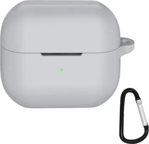 Nanospace  Galaxy Buds3 Ile Uyumlu Kılıf Kancalı Yıkanabilen Silikon Kılıf (Gri)