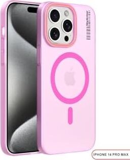 Magsafe Mat Sert Klein Kılıf Pembe iPhone 14 Pro Max ile Uyumlu