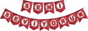 Zikzak Banner Seni Seviyorum M379