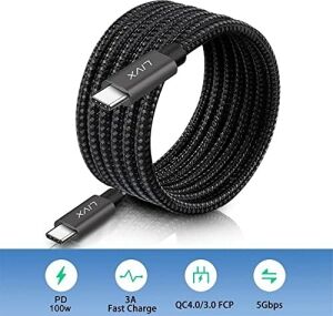 Solid 100W 5A Type C To Type C Hızlı Şarj ve Data Kablosu Halat Örgülü Space Gray Mbt (2 Metre)