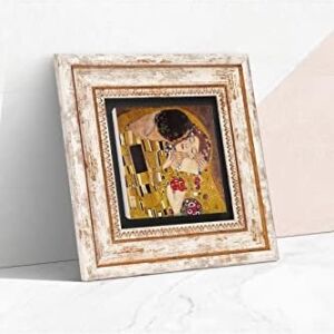 Gustav Klimt Öpücük Taş Duvar Tablosu - Çerçeveli Taş Tablo - Dekoratif Duvar Sanatı - Modern Ev ve Ofis Duvar Dekoru K1-25