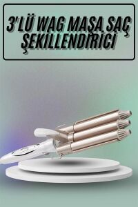 Saç Şekillendirici Wag Maşa Üçlü Yüksek Isı Ayarlı Seramik Kaplama