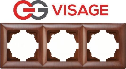 Visage Amazon Ceviz 3 Lü Çerçeve - Priz ve Anahtar Için Uyumlu Çerçeve