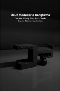 Premium Siyah Masa Kenarı Kulaklık Standı – Shadow Edition V6 (Yeni Versiyon) | Kaydırmaz Keçeli, Ergonomik ve Güçlendirilmiş