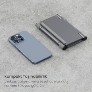 Voltix Laptop/tablet/telefon Standı Yüksekliği Ayarlanabilir Katlanabilir Minimal Taşınabilir Işlevsel Macbook Dikey Stand
