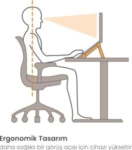 Voltix Laptop/tablet/telefon Standı Yüksekliği Ayarlanabilir Katlanabilir Minimal Taşınabilir Işlevsel Macbook Dikey Stand