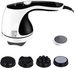 Masaj Cihazı 4 Başlıklı Vücut Masaj Aleti Elektrikli Titreşimli Ergonomik Tasarım