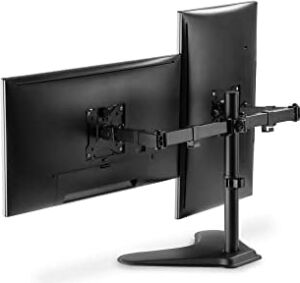 Monitör Tutucu - Ayak - 2 Monitör - 32 Inçe Kadar - 2x 8 Kg'a Kadar - Vesa 75X75, 100X100 - Siyah